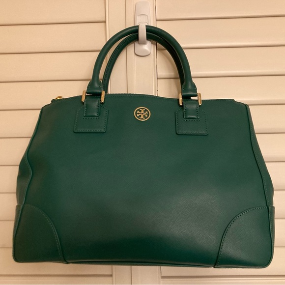 Green Tory Burch Robinson Double Zip Tote - Picture 3 of 14